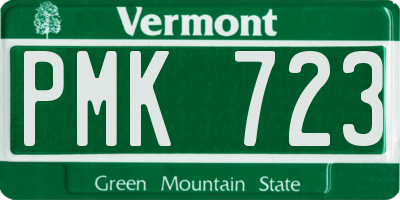 VT license plate PMK723