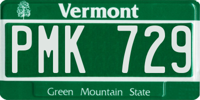 VT license plate PMK729