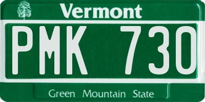 VT license plate PMK730