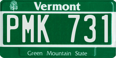 VT license plate PMK731