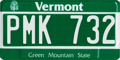 VT license plate PMK732