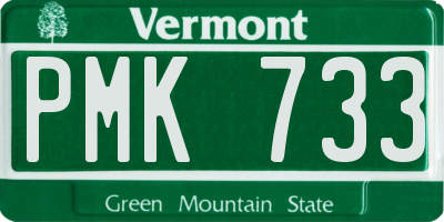 VT license plate PMK733