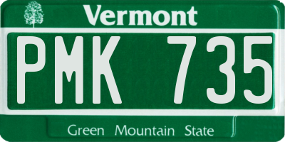 VT license plate PMK735