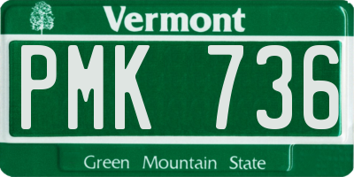 VT license plate PMK736