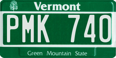 VT license plate PMK740