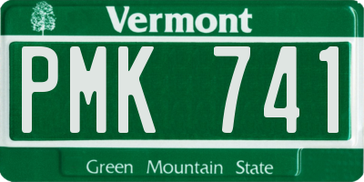 VT license plate PMK741