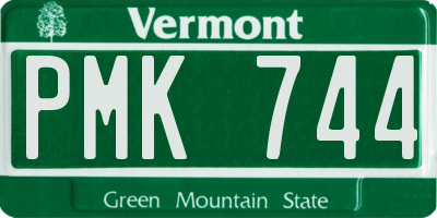 VT license plate PMK744