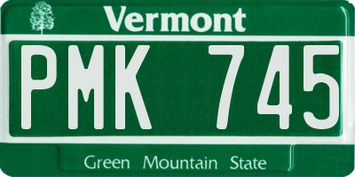 VT license plate PMK745