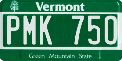 VT license plate PMK750