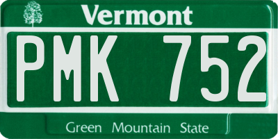 VT license plate PMK752