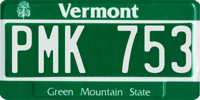 VT license plate PMK753