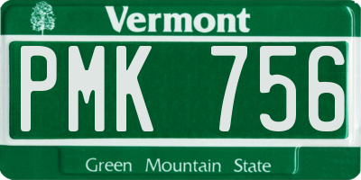 VT license plate PMK756