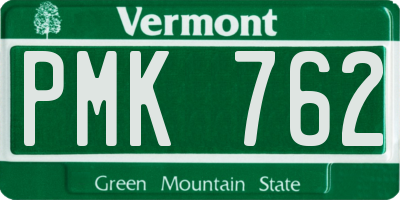 VT license plate PMK762