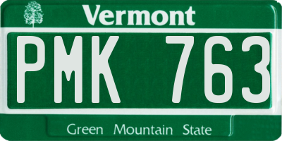VT license plate PMK763