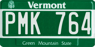 VT license plate PMK764