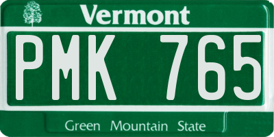 VT license plate PMK765