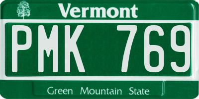 VT license plate PMK769