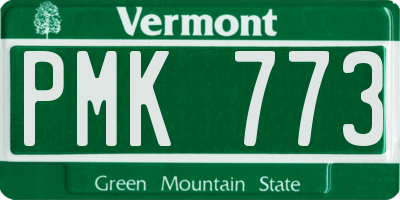 VT license plate PMK773