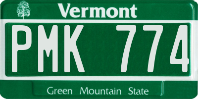 VT license plate PMK774