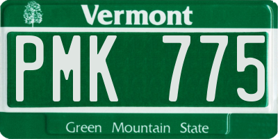 VT license plate PMK775