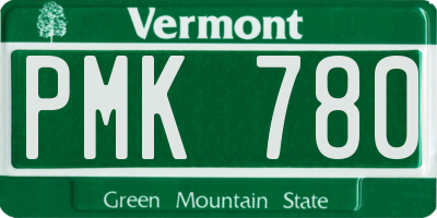 VT license plate PMK780
