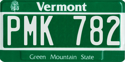 VT license plate PMK782
