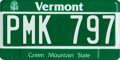 VT license plate PMK797