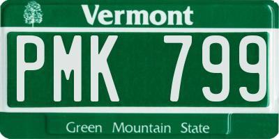 VT license plate PMK799