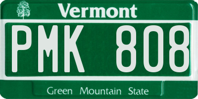 VT license plate PMK808
