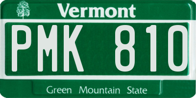 VT license plate PMK810