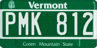 VT license plate PMK812