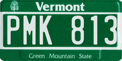 VT license plate PMK813