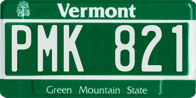 VT license plate PMK821