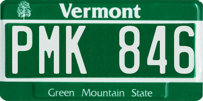 VT license plate PMK846