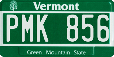 VT license plate PMK856