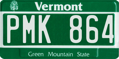 VT license plate PMK864