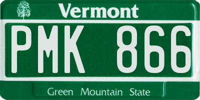 VT license plate PMK866