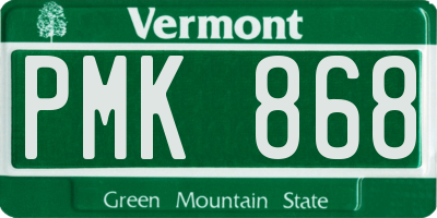 VT license plate PMK868