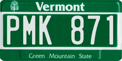 VT license plate PMK871