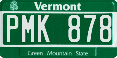 VT license plate PMK878