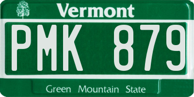 VT license plate PMK879