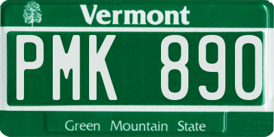 VT license plate PMK890