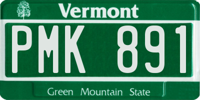 VT license plate PMK891