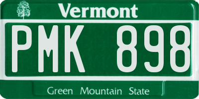 VT license plate PMK898