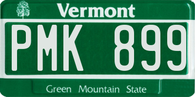 VT license plate PMK899