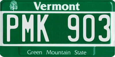 VT license plate PMK903