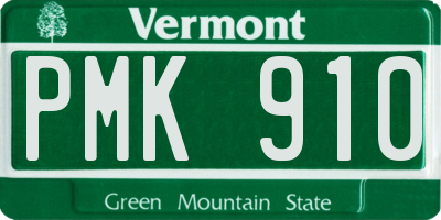 VT license plate PMK910