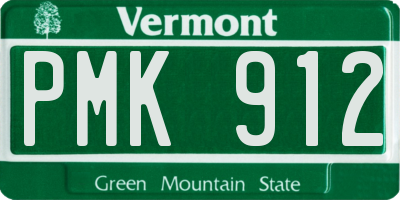 VT license plate PMK912