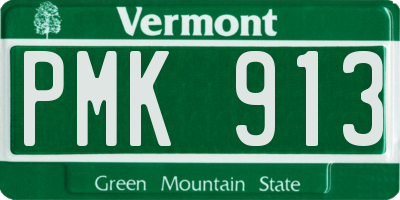 VT license plate PMK913