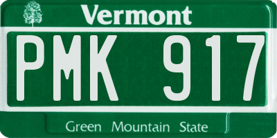 VT license plate PMK917